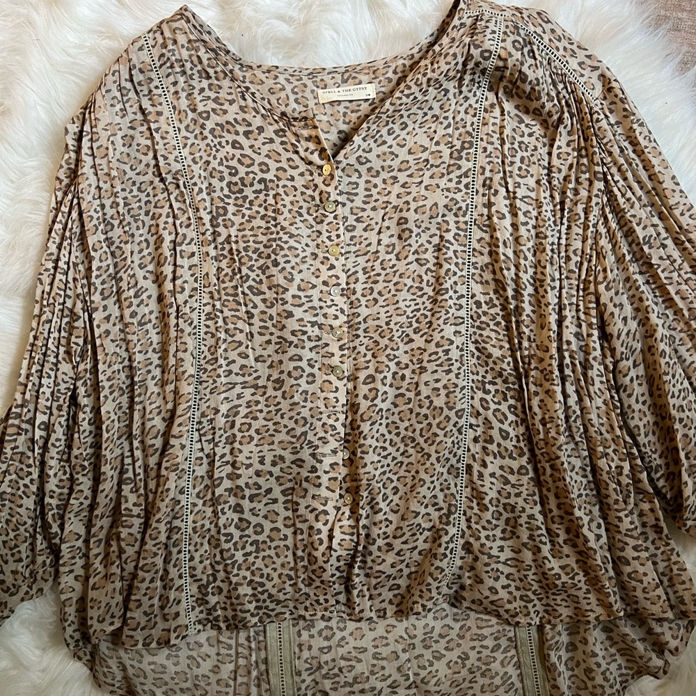 Spell Designs Frankie Blouse in Cheetah